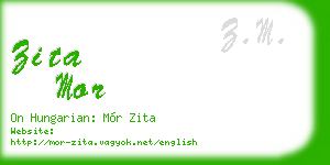 zita mor business card